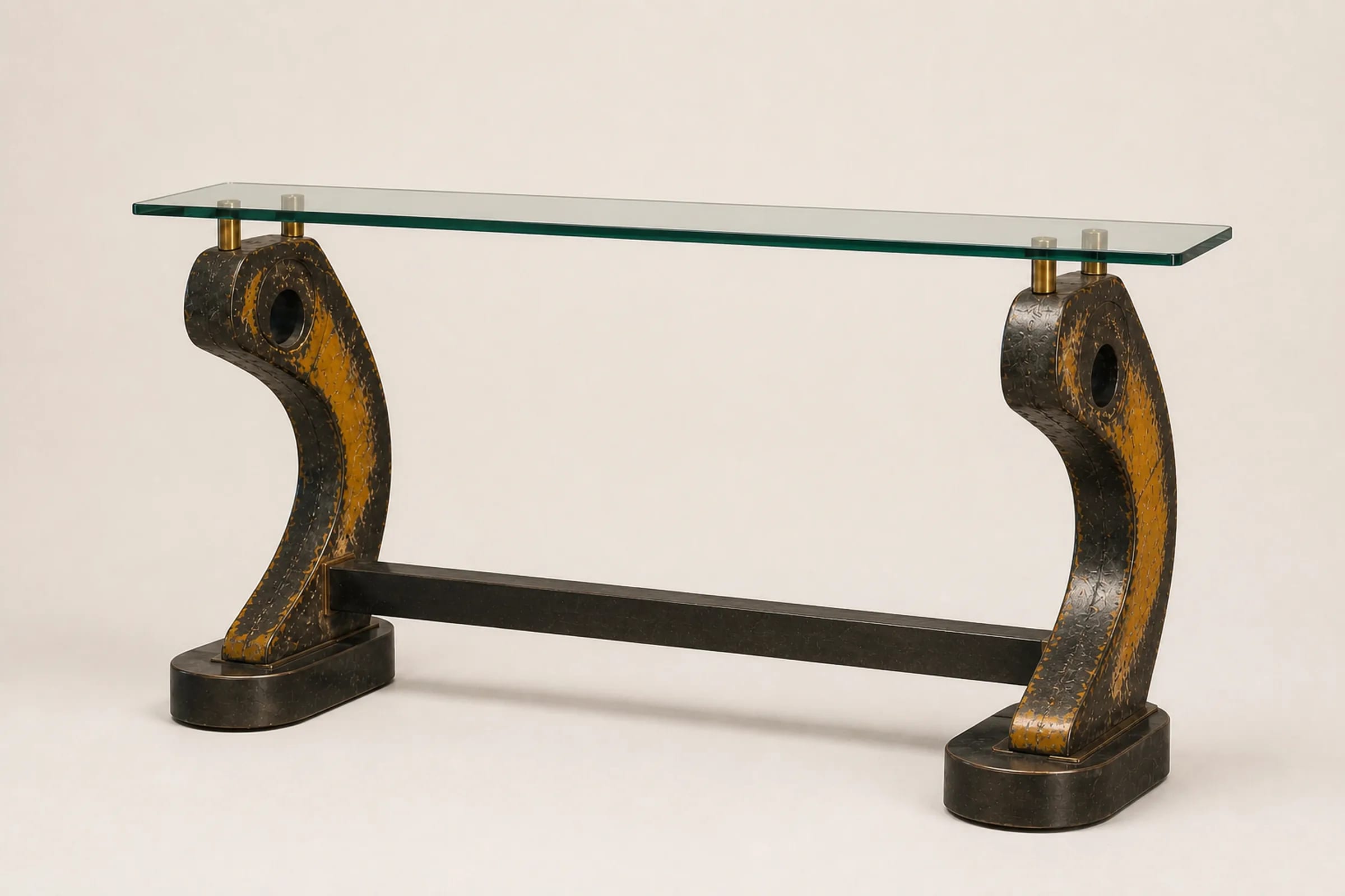 Vista de producto de la consola RIPPER 180 con dos soportes en espejo.