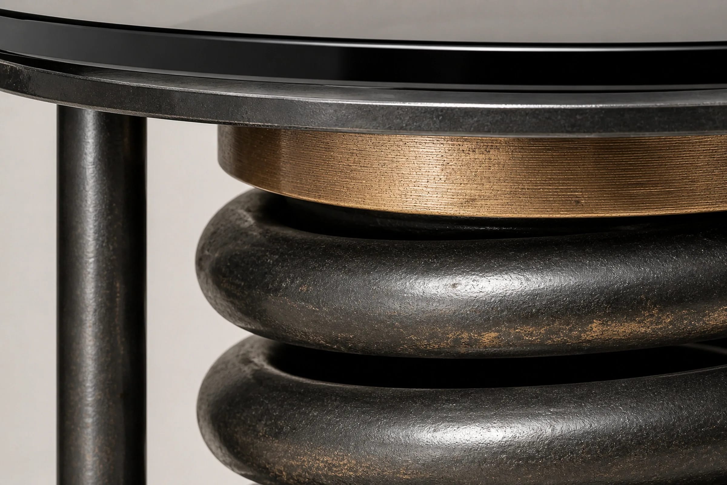 Detail of coil surface, cage joint and smoked glass on TENSION 65.